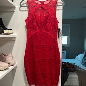 Guess red dress never worn size m